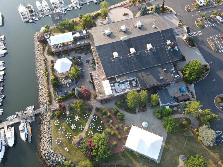 Danversport wedding venue drone photo
