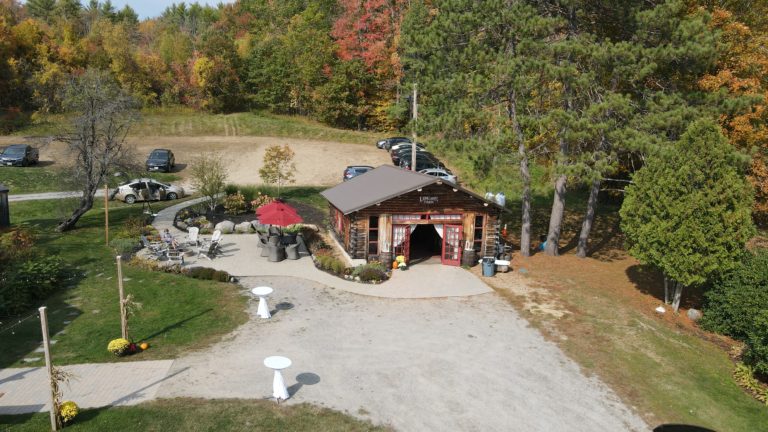 rustic carriage house bar NH foliage