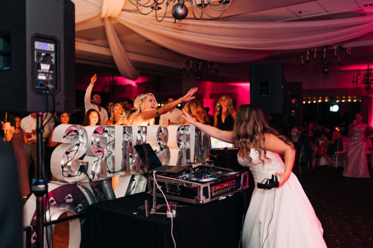 Bride djs wedding