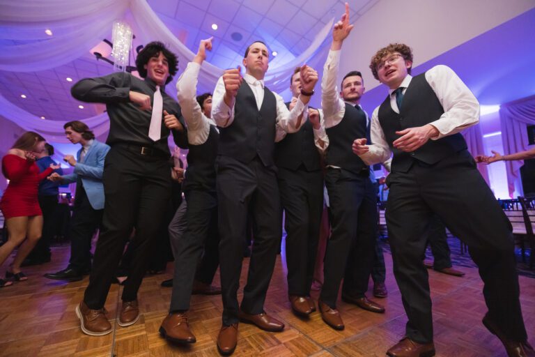 groomsmen dancing