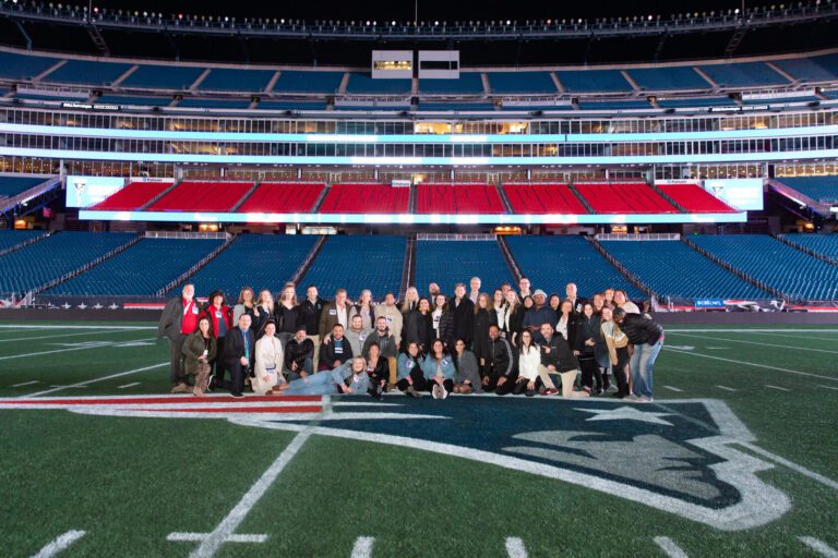 corporate event on field at Gillette Stadium