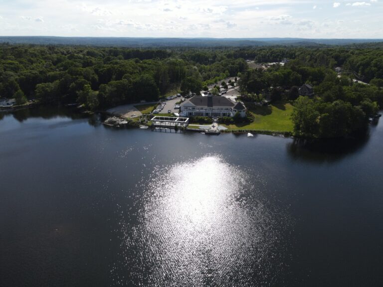 Grand View Lake Nipmuc drone wedding