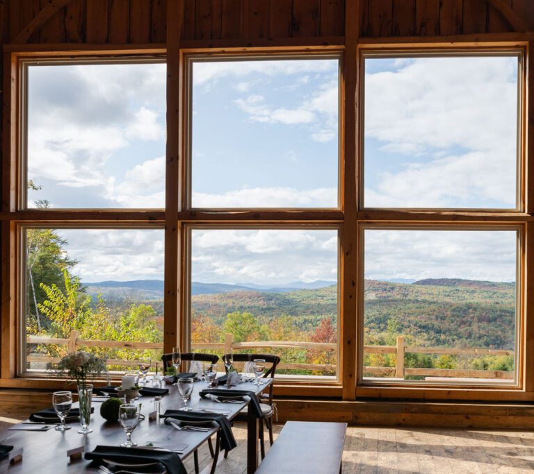 Granite Ridge wedding barn mountain view