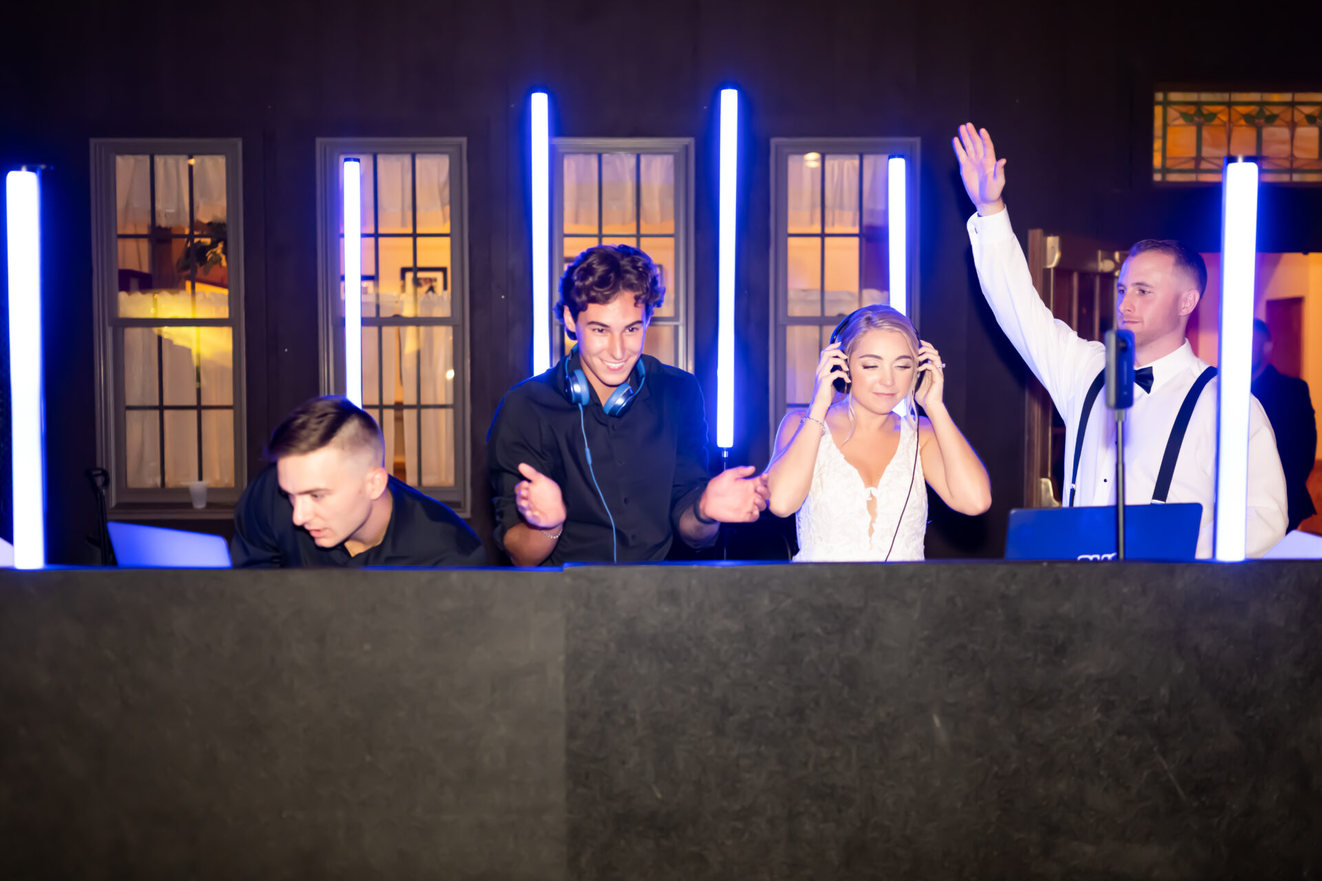 Wedding reception guests on the dance floor, Black Diamond Event Production New England