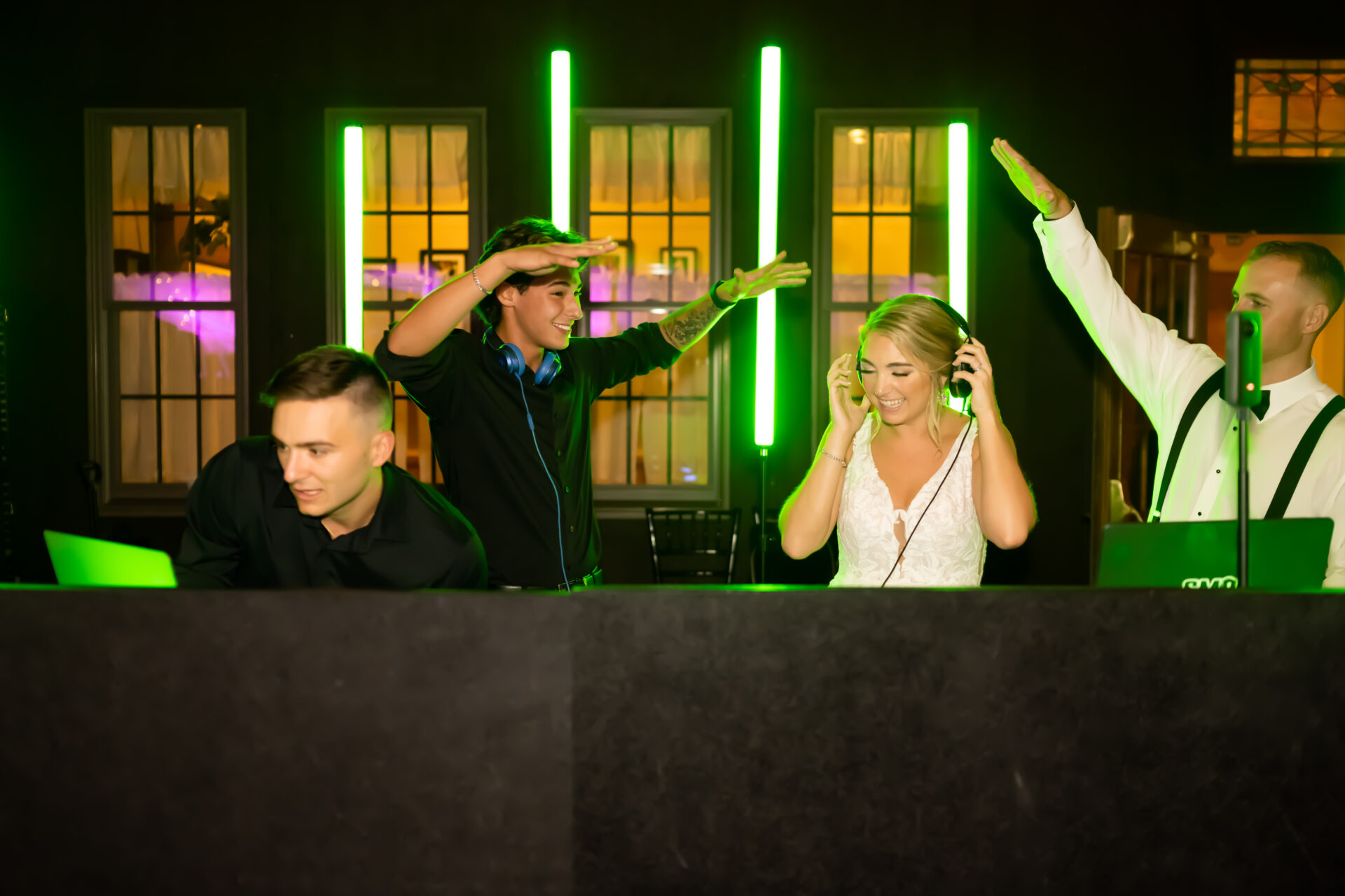 Wedding reception celebration, Black Diamond Event Production DJ Ty Foley