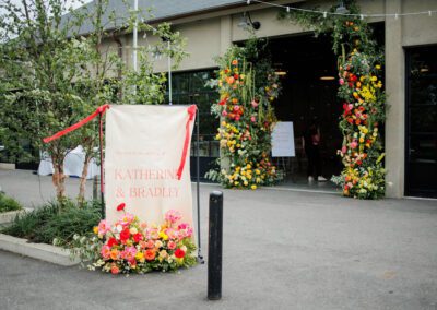 Garage B Event Space Boston, MA with floral design